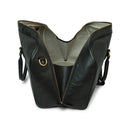 Italienische Leder Reisetasche Herren Schwarz – Old Angler, Seitenansicht