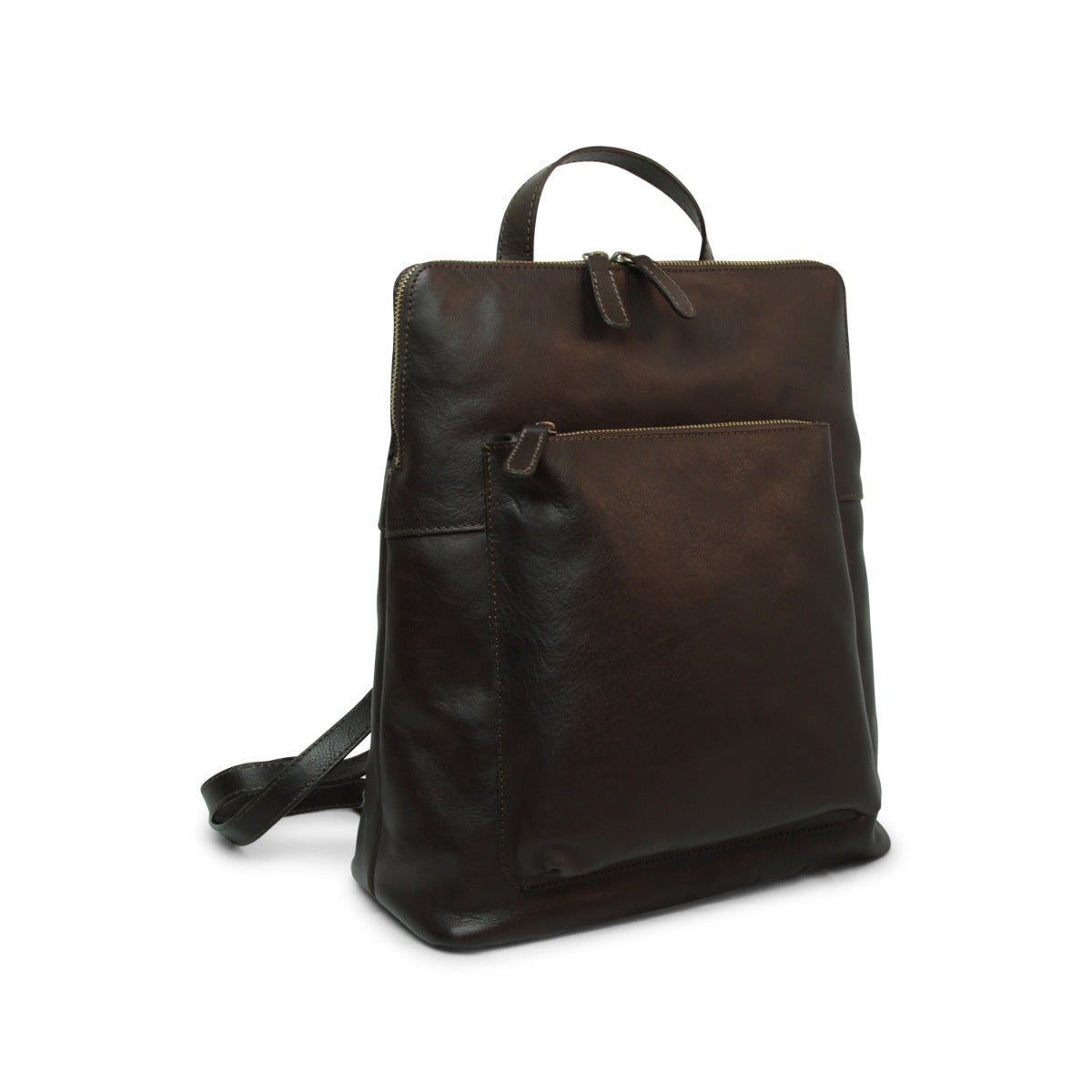 Italienischer Leder Rucksack Dunkelbraun