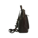 Rucksack Leder Braun Seitenansicht Herren Damen