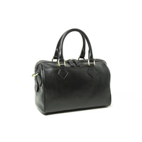 Schwarze Damen Schultertasche aus Vollnarbenleder – elegante Form