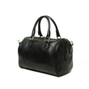 Schwarze Damen Schultertasche aus Vollnarbenleder – elegante Form
