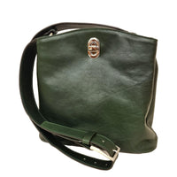 LEATHER BUCKET BAG-GREEN-0
