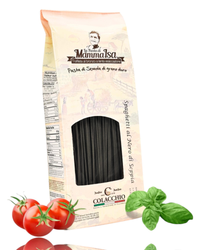 Italienische Spaghetti mit Tintenfischtinte – Mamma Isa Pasta al Nero di Seppia für exklusive Meeresfrüchtegerichte – erhältlich bei Bella Italia Store