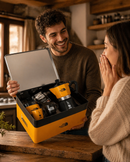     Bialetti Kaffeemaschine Geschenkset The North Face beim Auspacken