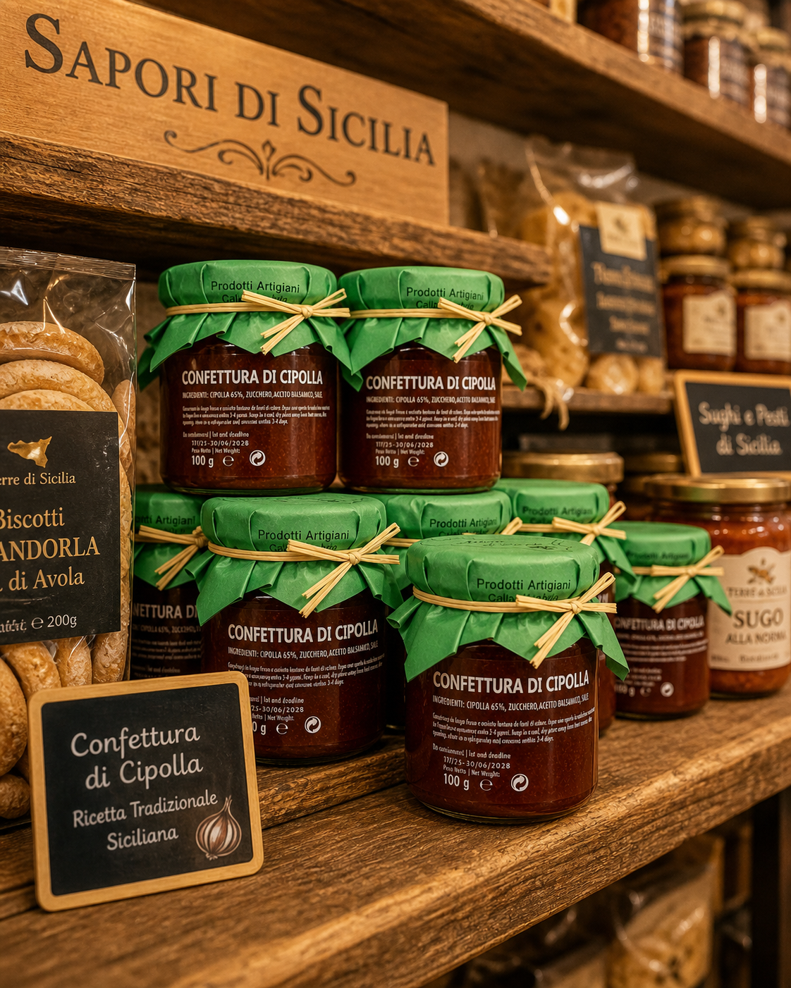 Zwiebelmarmelade aus Sizilien – Confiture di Cipolla mit Balsamico, 100g italienische Feinkost