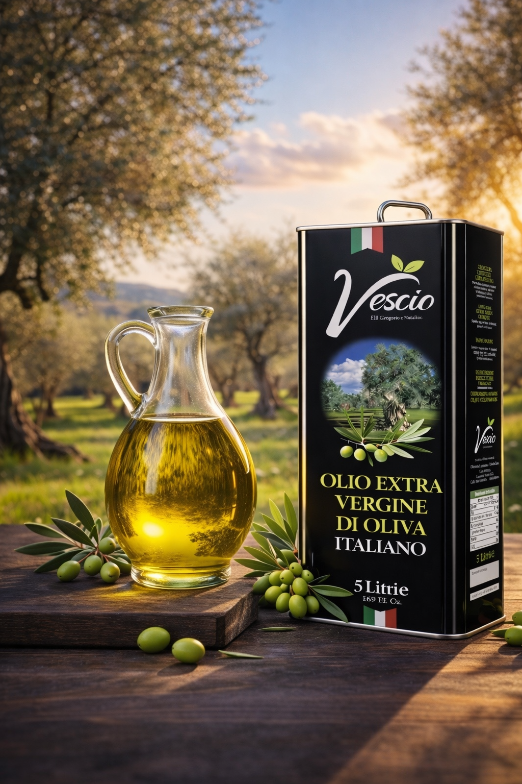 Premium Olivenöl extra vergine aus Italien 5L – kaltgepresstes Olivenöl mit intensivem Geschmack