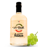 Grappa Bianca La Ruffa – Italienischer klarer Grappa mit 40% Vol. in edler Glasflasche, dekoriert mit grünen Trauben auf weißem Hintergrund
