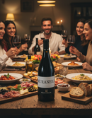 Muranera Rotwein Tenuta Iuzzolini aus Kalabrien bei italienischem Abendessen serviert – Premium Rotwein für gesellige Genussmomente