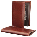 Leather Passport Holder - Brown-1