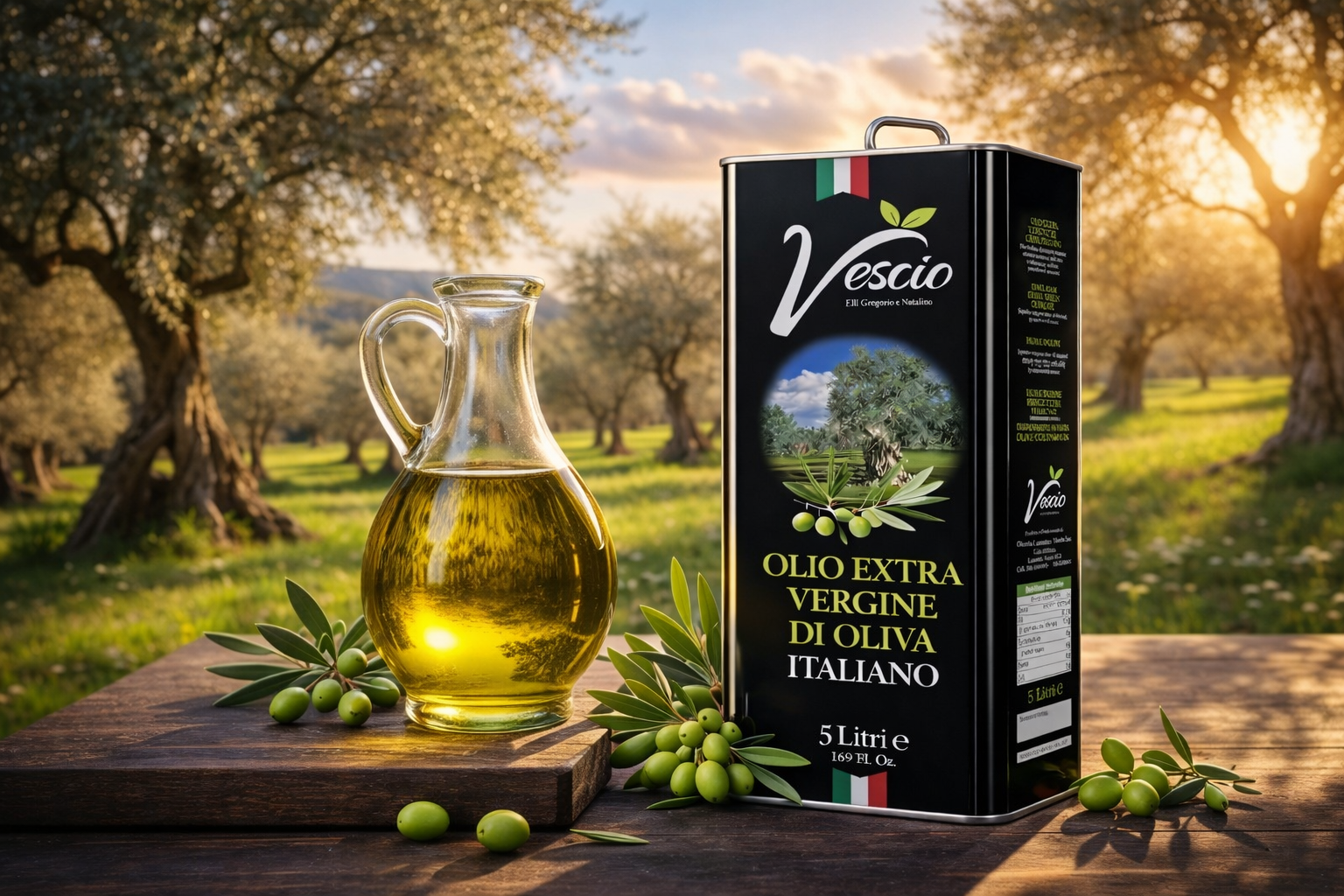 Kaltgepresstes italienisches Olivenöl extra vergine 5L in Premium Qualität – Olivenöl aus Italien mit frischem Geschmack und natürlichem Aroma