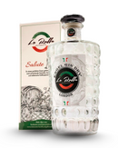einer Flasche Engel Gin Dry London mit Verpackung – klassischer London Dry Gin aus Italien mit klarer Flüssigkeit und eleganter Glasstruktur, ideal für Produktseite im Online-Shop.