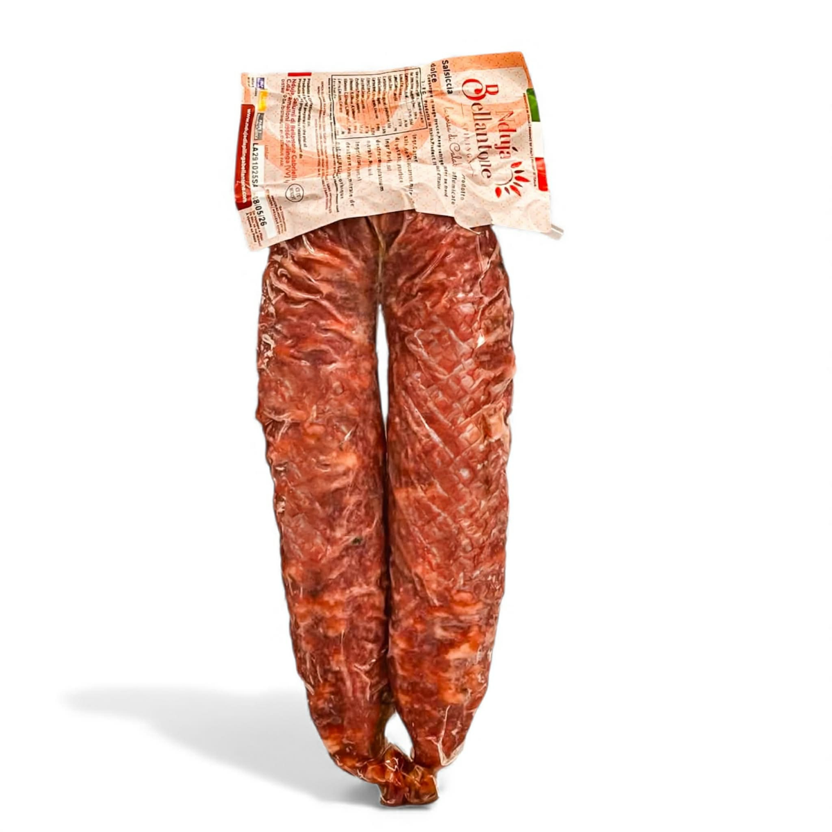 Milde kalabrische Schweinesalami 300g vakuumverpackt – traditionelle Soppressata Dolce aus Kalabrien, Bella Italia Store
