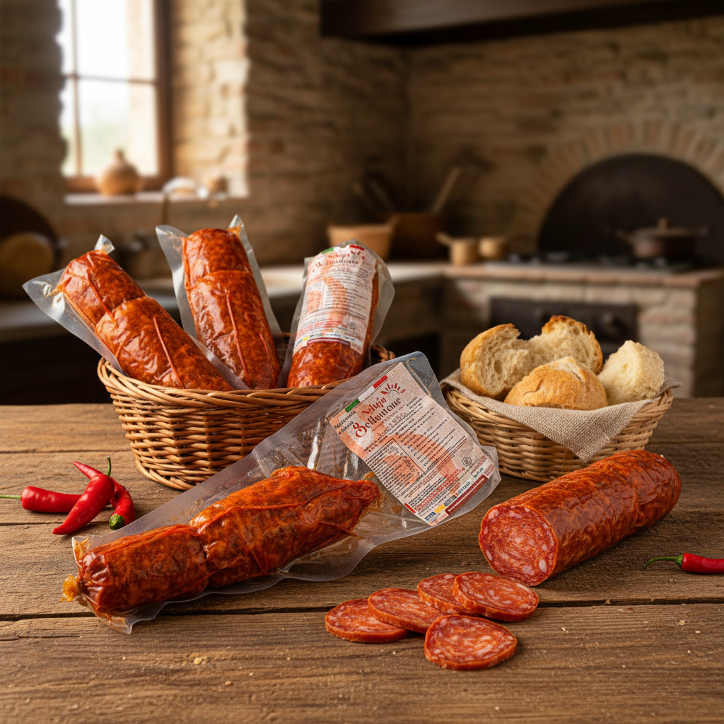 scharfe kalabrische Schweinesalami 500g