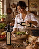 Italienische Küche mit Olia Extra Vergine Olivenöl aus Apulien für frische Salate und mediterrane Gerichte