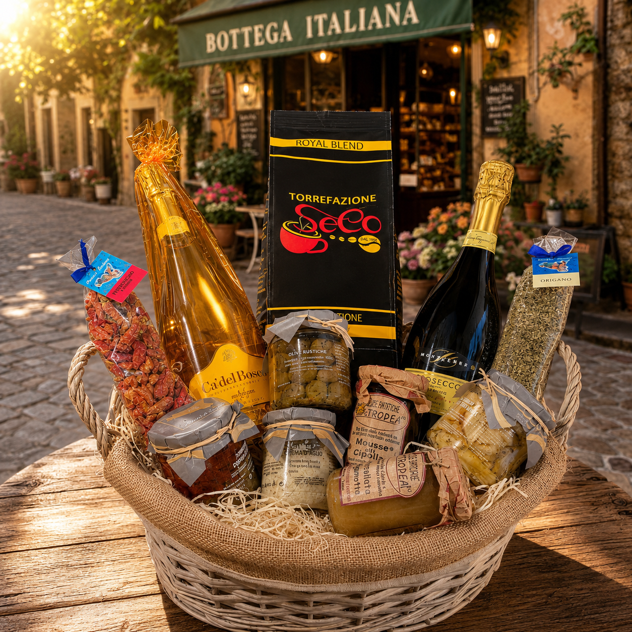 🇮🇹 Italienischer Luxus Geschenkkorb mit Prosecco und Feinkost