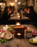 Nduja Bellantone aus Kalabrien serviert warm mit Brot, Oliven und italienischen Antipasti auf rustikalem Tisch – Bella Italia Store
