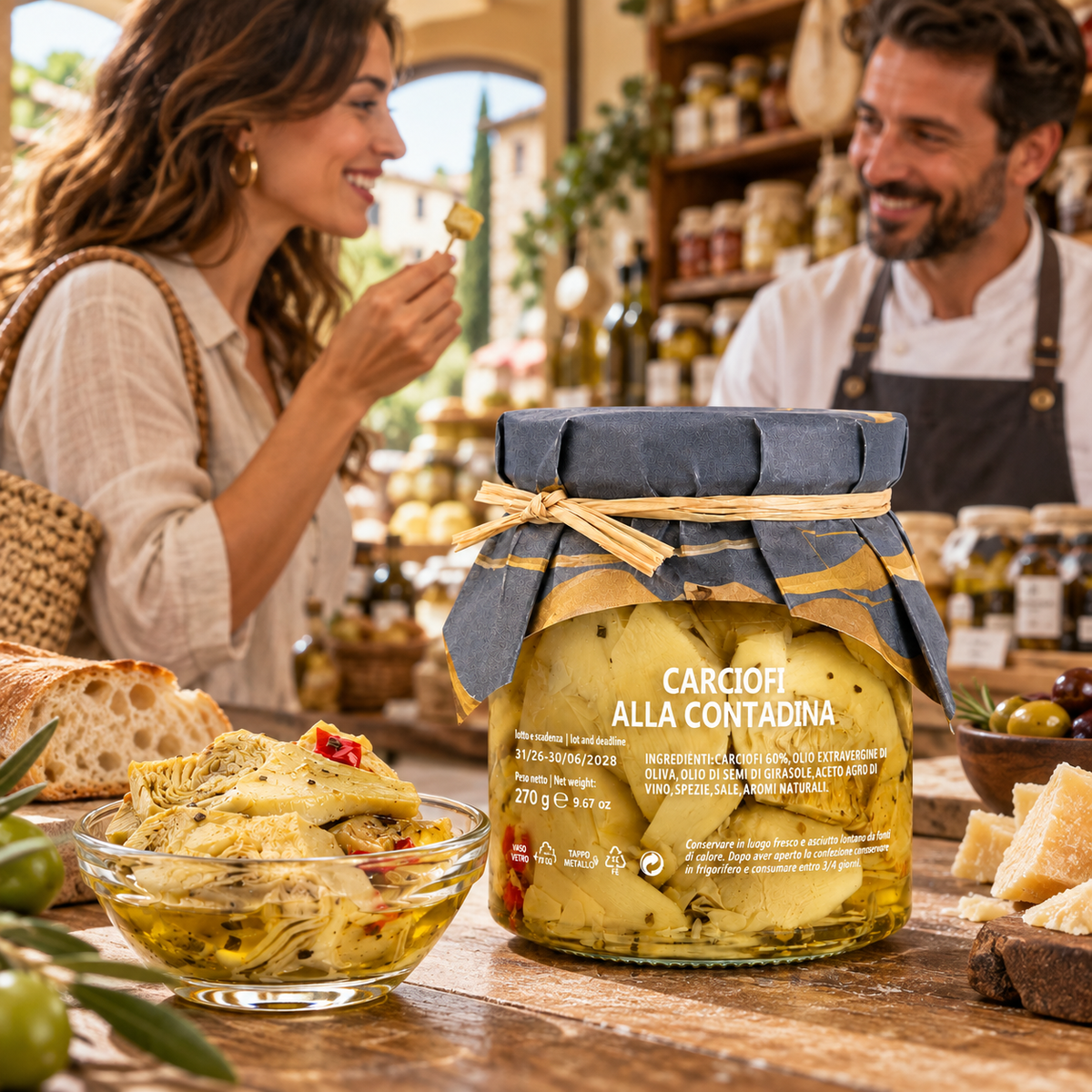 Artischocken in Olivenöl aus Italien – Einkauf im italienischen Feinkostladen