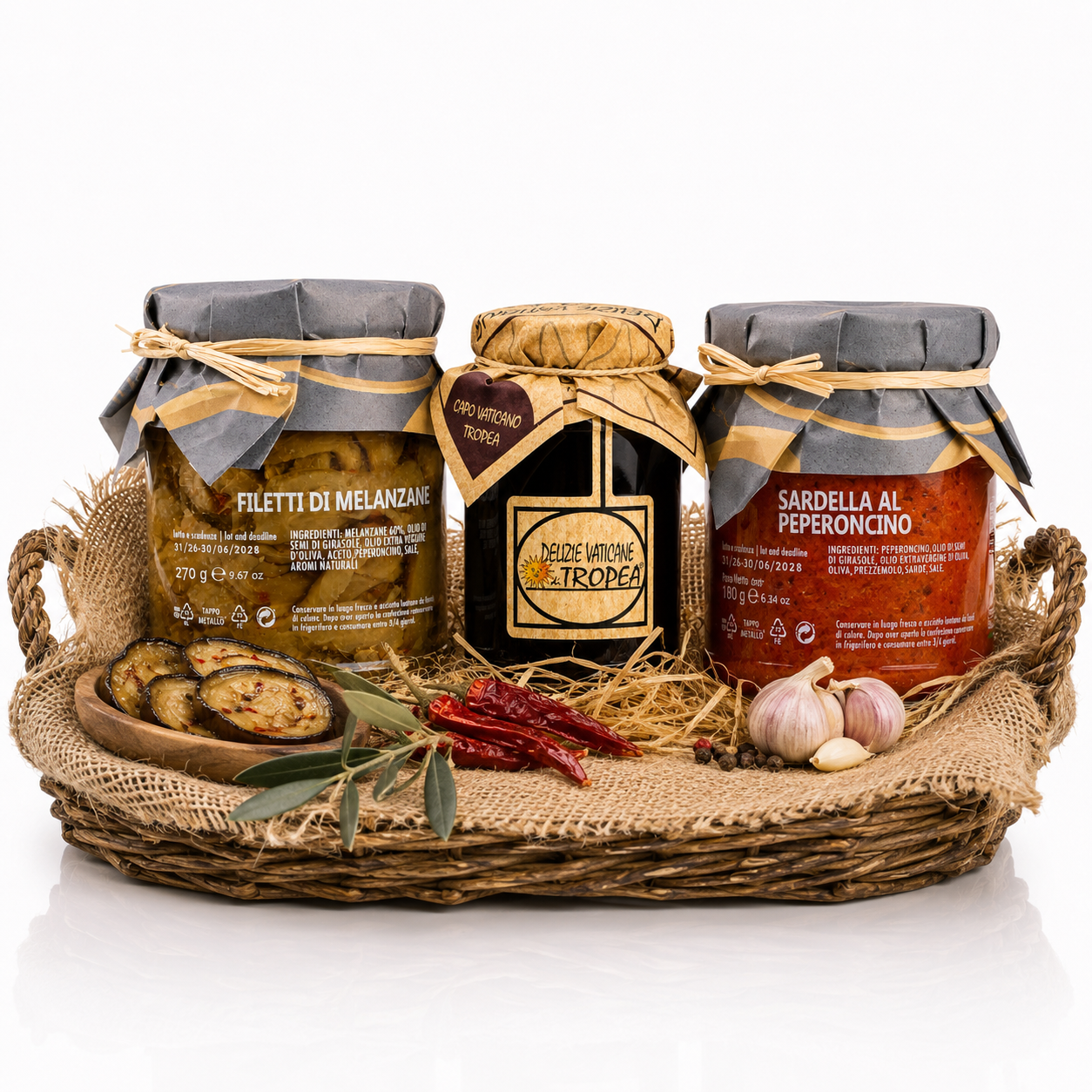 🇮🇹 Italienische Antipasti Spezialitäten – Auberginen, Tropea Zwiebelmousse & Sardella al Peperoncino