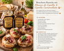     Bruschette Rustiche mit Mousse di Cipolla und Cipolla Caramellata – italienische Rezeptidee mit Antipasti, Prosciutto und Pecorino aus Kalabrien