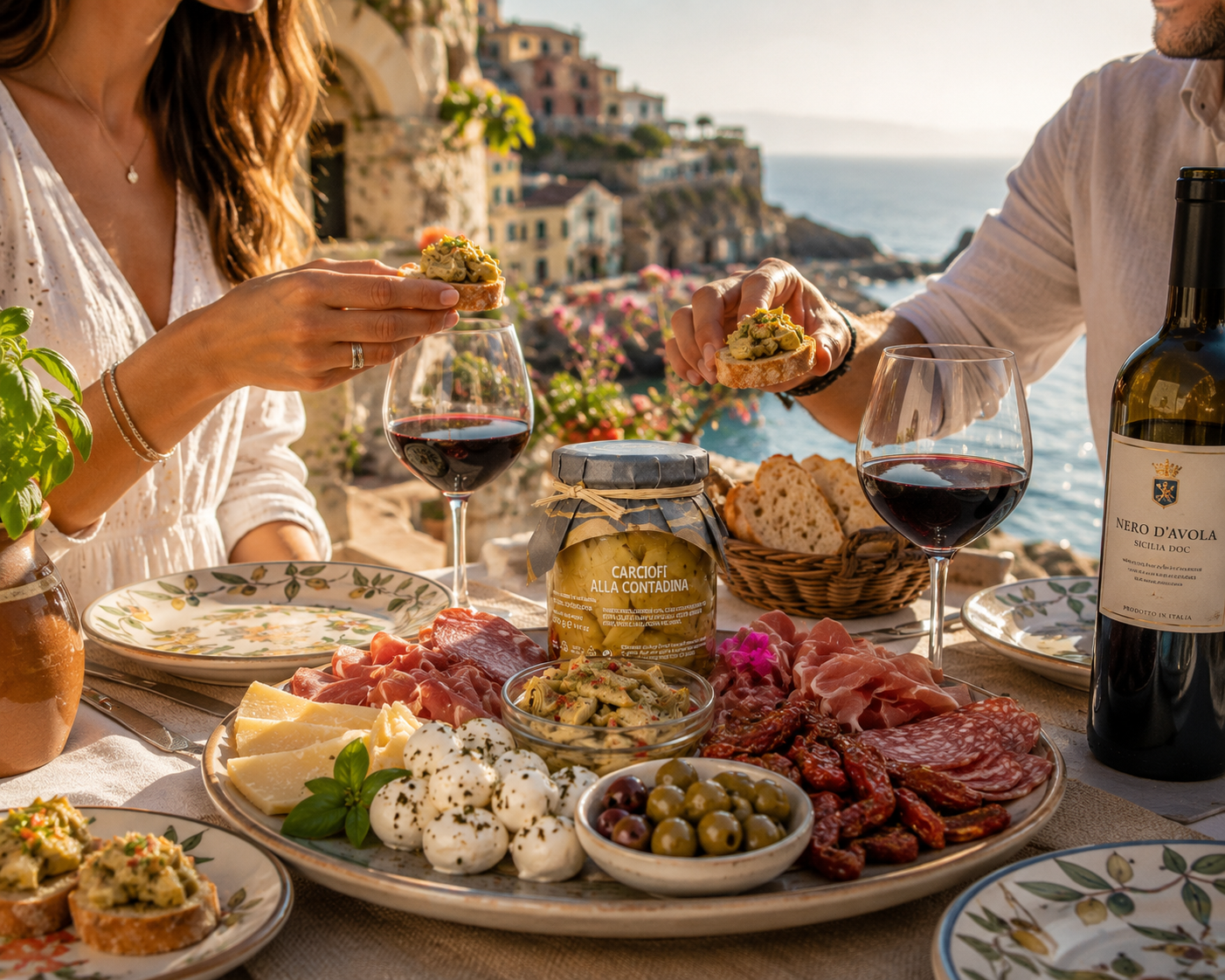 Italienisches Sommer Geschenkset mit Gourmet Produkten, Kaffee, Aperol und traditionellen Delikatessen