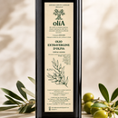 Nahaufnahme von Olia Extra Vergine Olivenöl – 100 % italienische Coratina Oliven aus Apulien