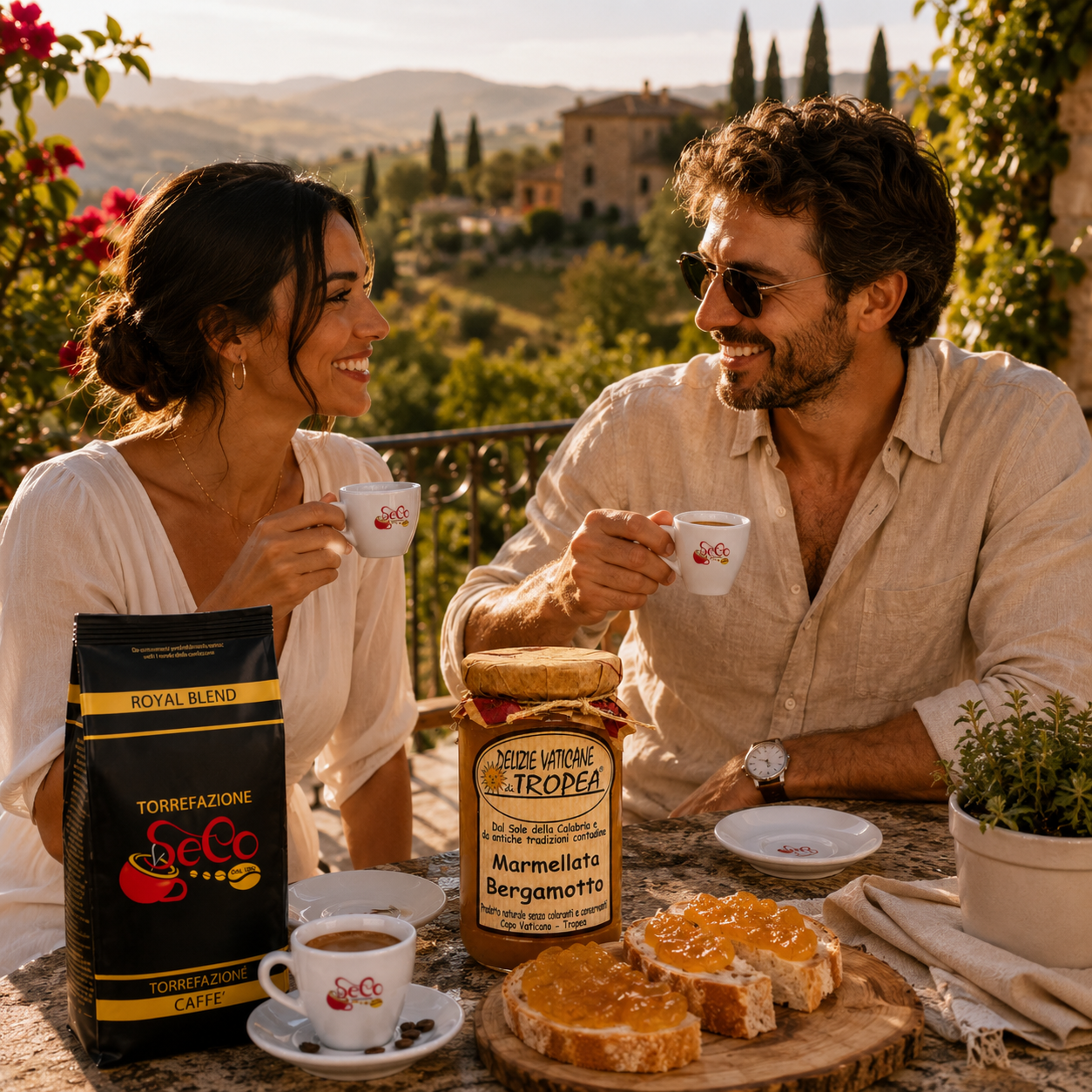🇮🇹 Italienisches Feinkost Paket mit Chianti, Kaffee & Bergamotte Marmelade