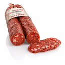 Italienische Nduja Salami Bellantone am Stück und geschnitten – würzige Spezialität aus Kalabrien