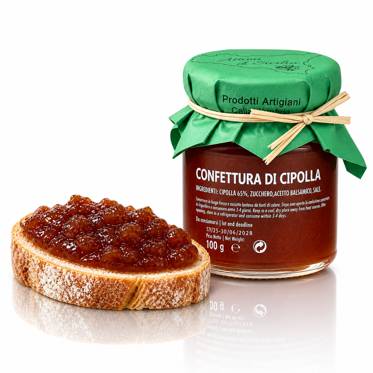 Zwiebelmarmelade aus Sizilien – Confiture di Cipolla mit Balsamico, 100g italienische Feinkost