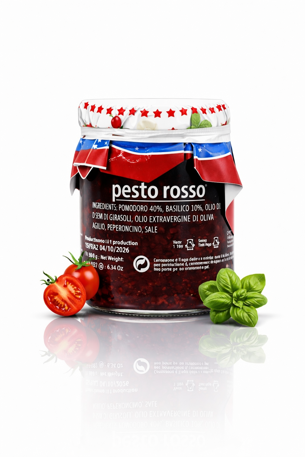 Pesto Rosso – Italienisches Tomaten-Basilikum-Pesto, 180g