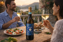 Teudo Arancio Pinot Grigio Sicilia DOC Weißwein bei romantischem Abendessen mit italienischen Spezialitäten