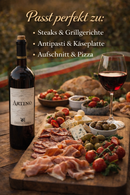 Artino Rosso 2022 Rotwein aus Kalabrien – italienischer Premiumwein perfekt zu Antipasti, Käseplatte, Pizza und Grillgerichten
