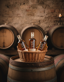 Premium Grappa in einer traditionellen italienischen Weinkellerei – edler italienischer Tresterbrand aus Holzfasslagerung