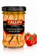 Callipo Thunfisch Filets in Olivenöl Riserva Oro – hochwertiger italienischer Tonno Yellowfin im Glas für mediterrane Küche