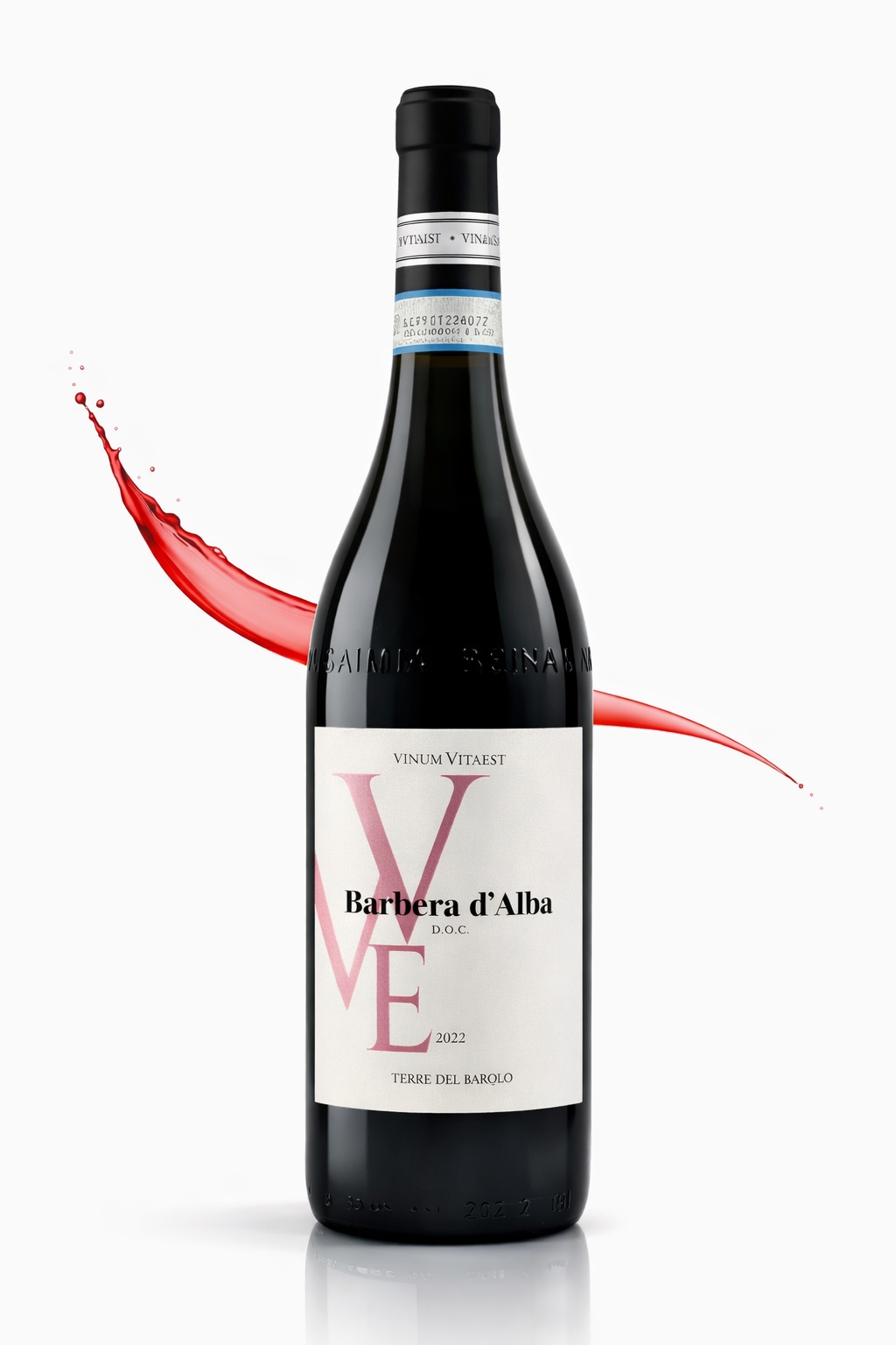 Italienischer Barbera d’Alba Rotwein Premium Wein aus Piemont Produktfoto Studio