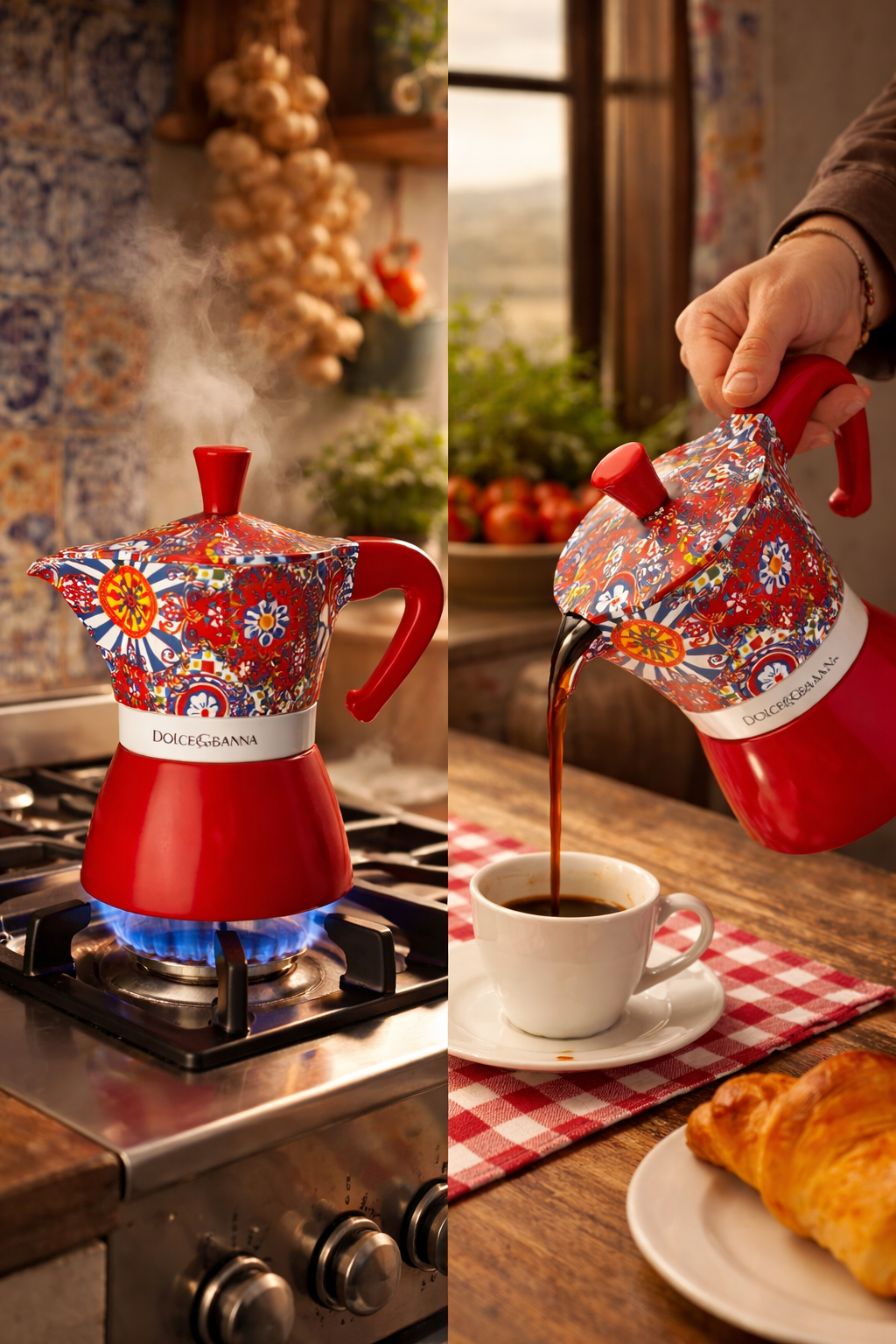 Italienische Kaffeemaschine Bialetti 4 Tassen rot