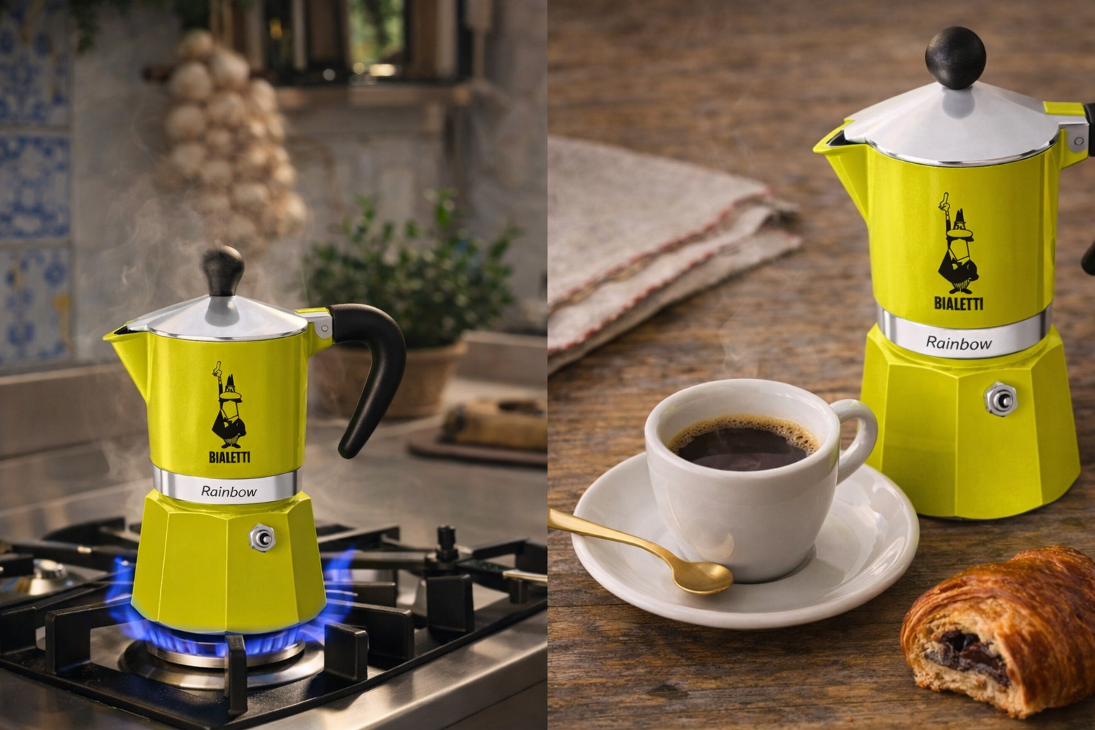 italienische Kaffeemaschine kaufen Bialetti Rainbow Espresso genießen Italien Stil