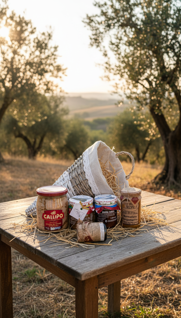 Kleiner italienischer Geschenkkorb mit Feinkost