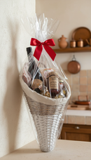 Premium Geschenkkorb Italien mit Rotwein und Spezialitäten – liebevoll verpacktes Feinkost Geschenk