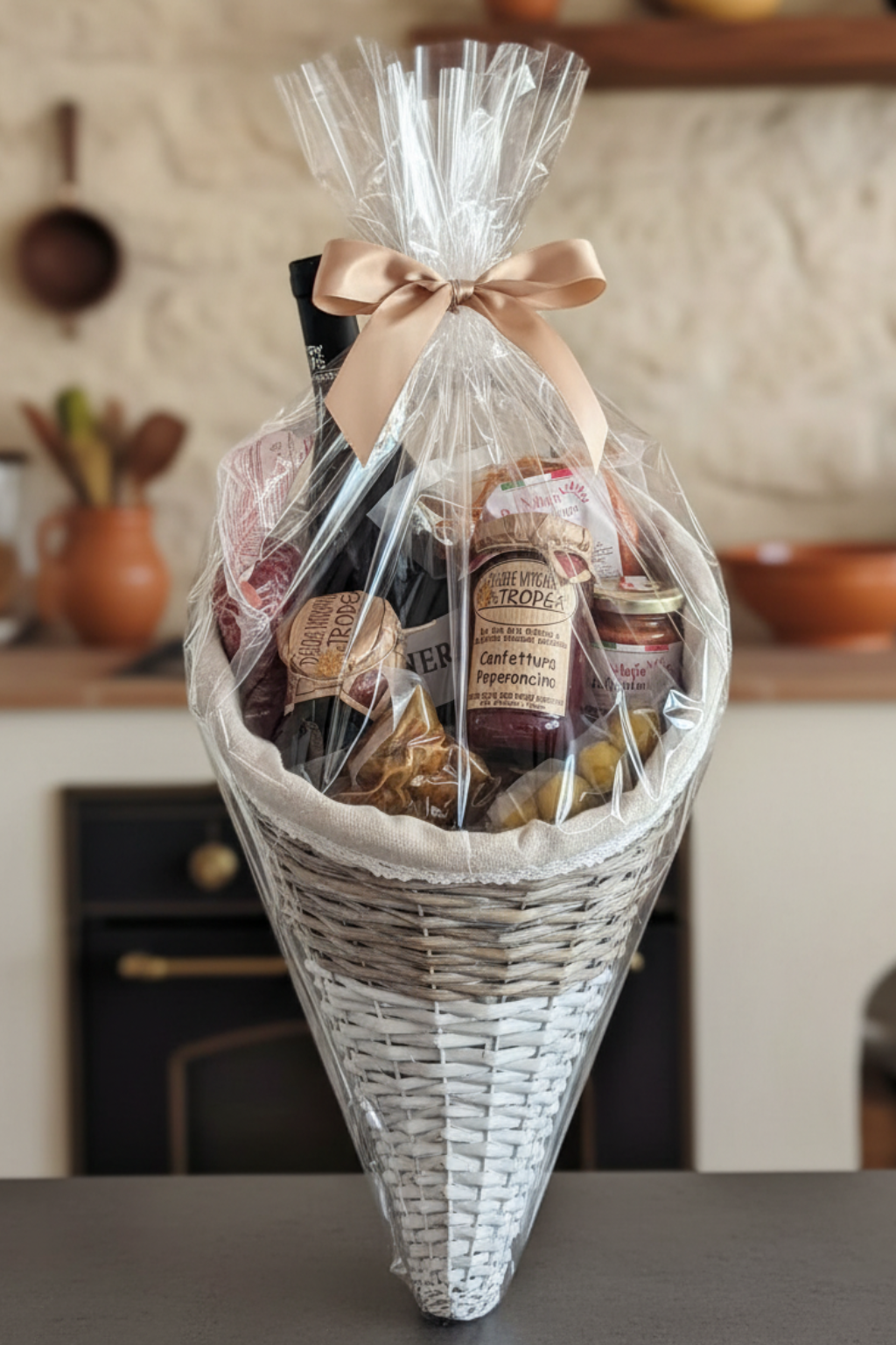 Geschenkkorb Italien Delikatessen mit Rotwein
