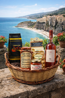 Geschenkkorb aus Italien mit Meerblick Tropea – Feinkost, Wein und traditionelle Produkte