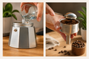 Wasser einfüllen und Kaffeepulver vorbereiten für Bialetti Moka Express – Espresso Anleitung