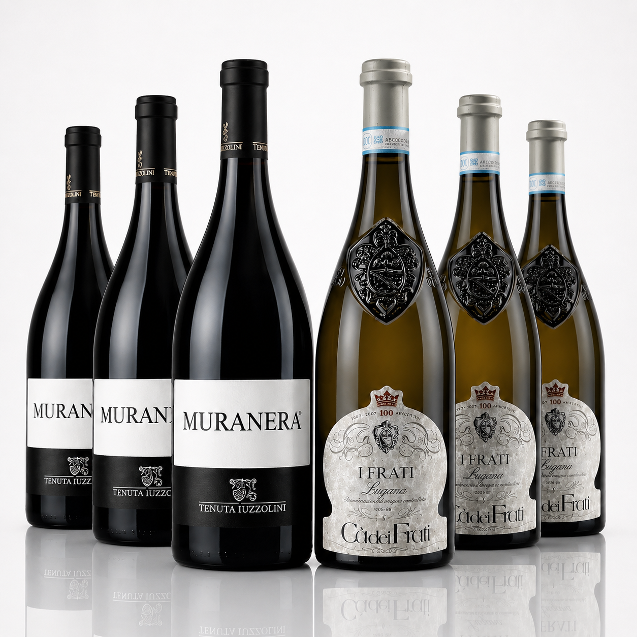 🍷 Italienisches Weinpaket – 3× Muranera Rotwein & 3× Lugana Weißwein – 12% Vorteil