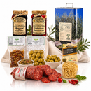 Italienisches Feinkost Paket mit Salami, Pasta, Oliven und 5L Olivenöl Extra Vergine aus Italien