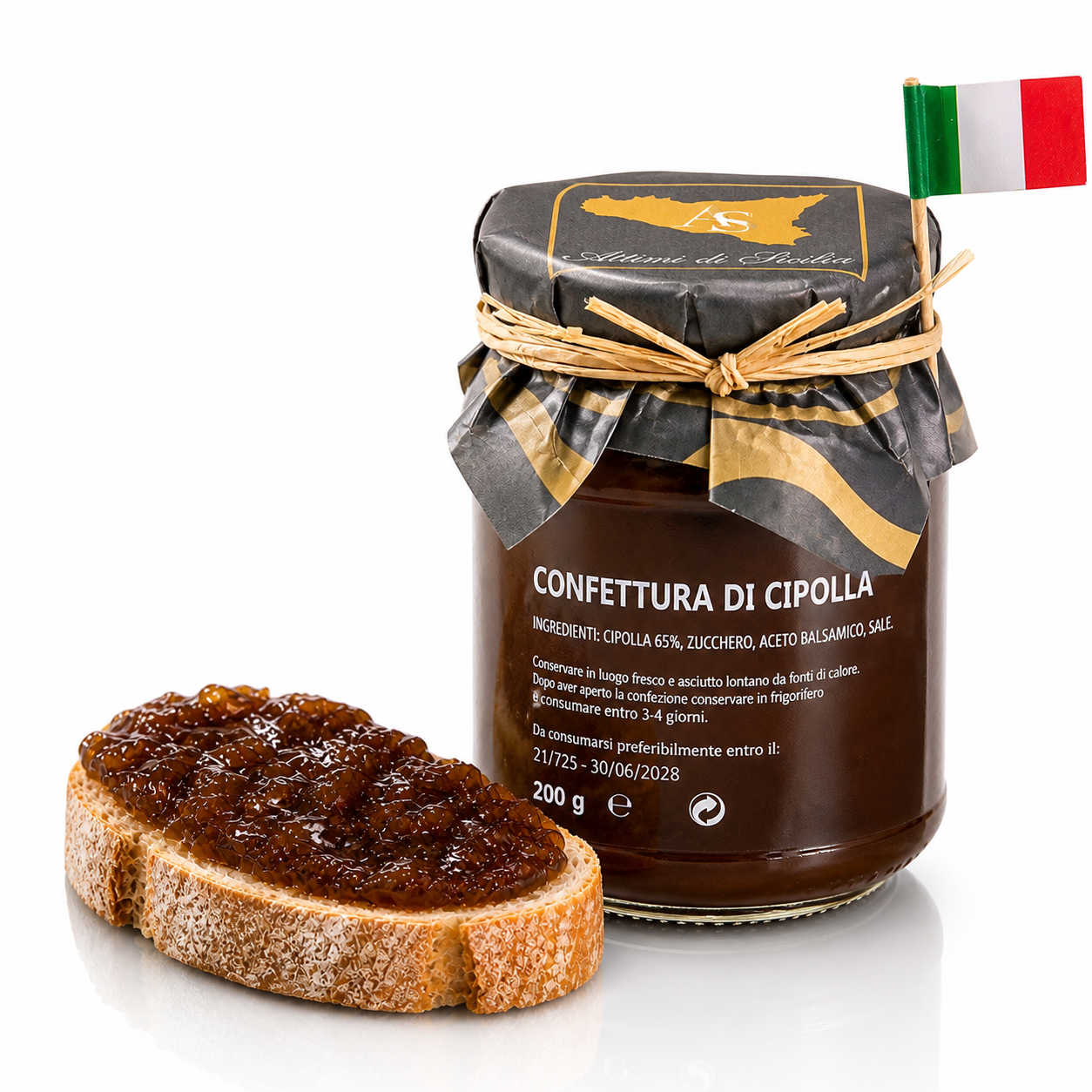 Zwiebelmarmelade aus Sizilien – Confiture di Cipolla mit Balsamico, 200g Feinkost