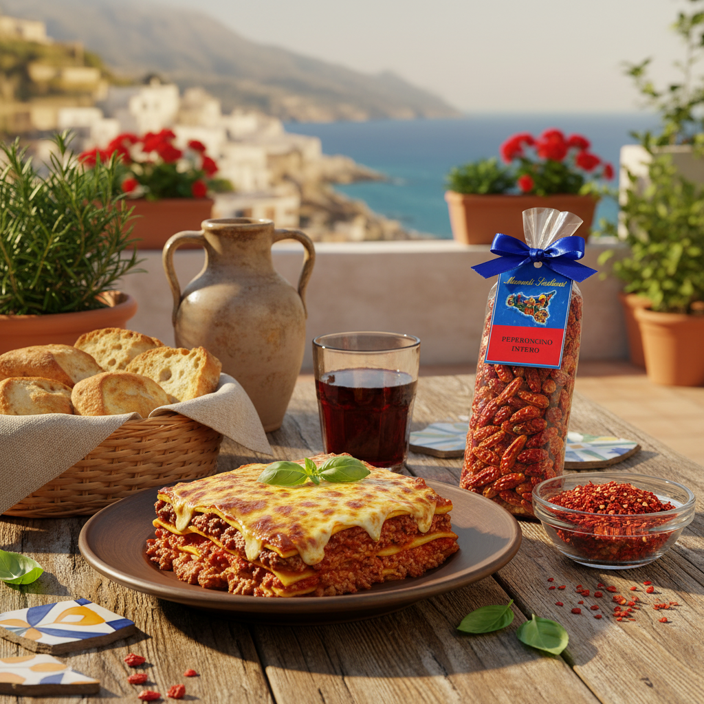 Peperoncino intero aus Sizilien als Gewürz für Pasta und mediterrane Gerichte – natürliche italienische Schärfe