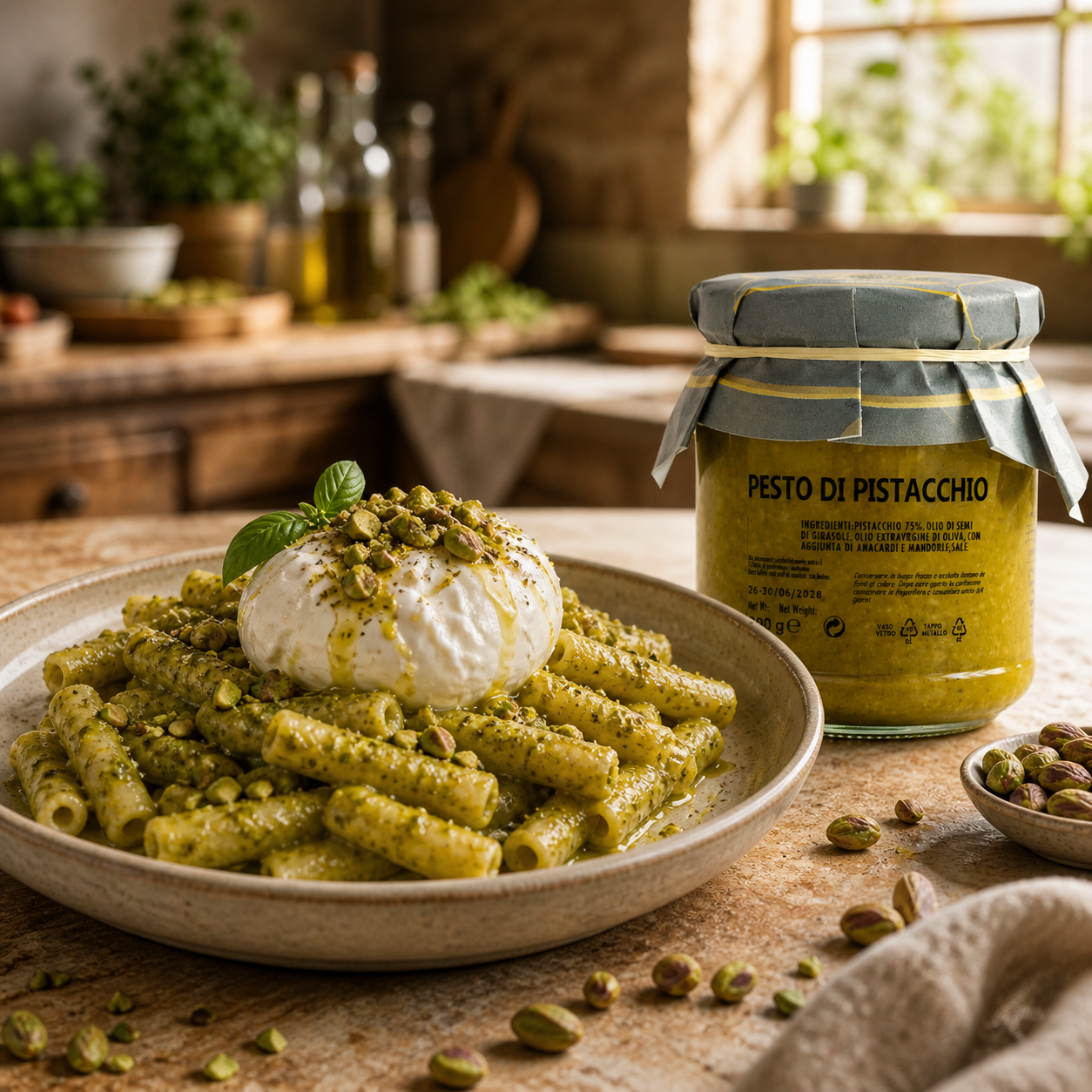 Pistazien Pesto aus Sizilien – italienisches Pesto di Pistacchio mit 75 % Pistazien, 200g
