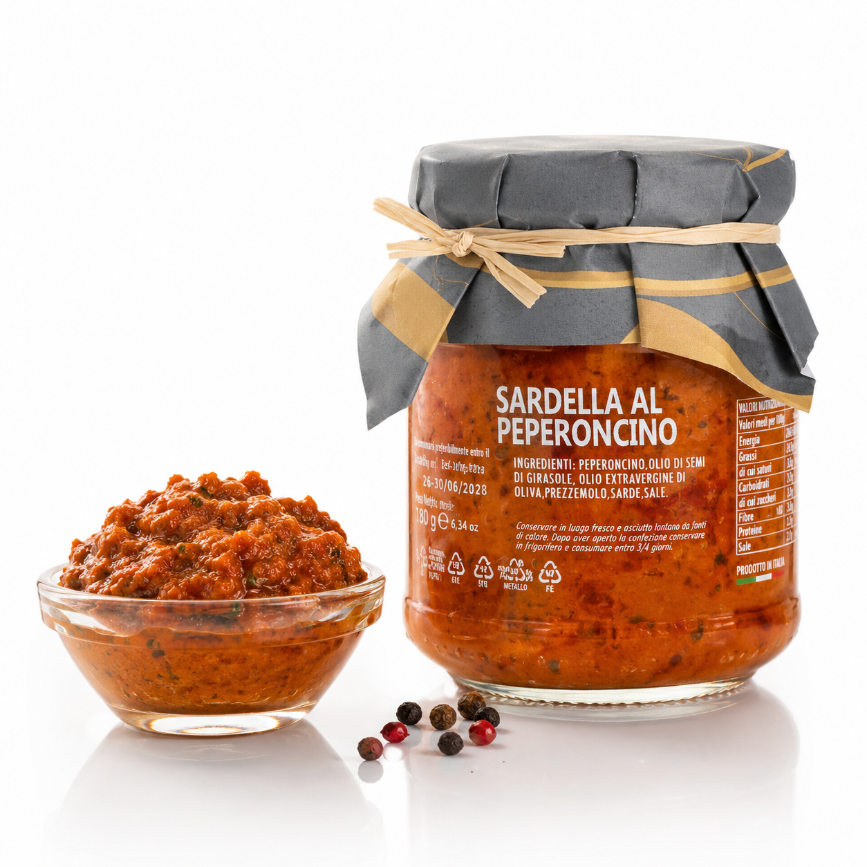 Sardella al Peperoncino aus Sizilien – Pikante italienische Feinkost mit Sardinen & Chili, 180g