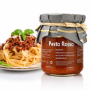 Authentisches Pesto Rosso aus Sizilien 🇮🇹
Intensiver Geschmack von sonnengereiften Tomaten, Basilikum und mediterranen Gewürzen. Perfekt für Pasta, Bruschetta und echte italienische Genussmomente.