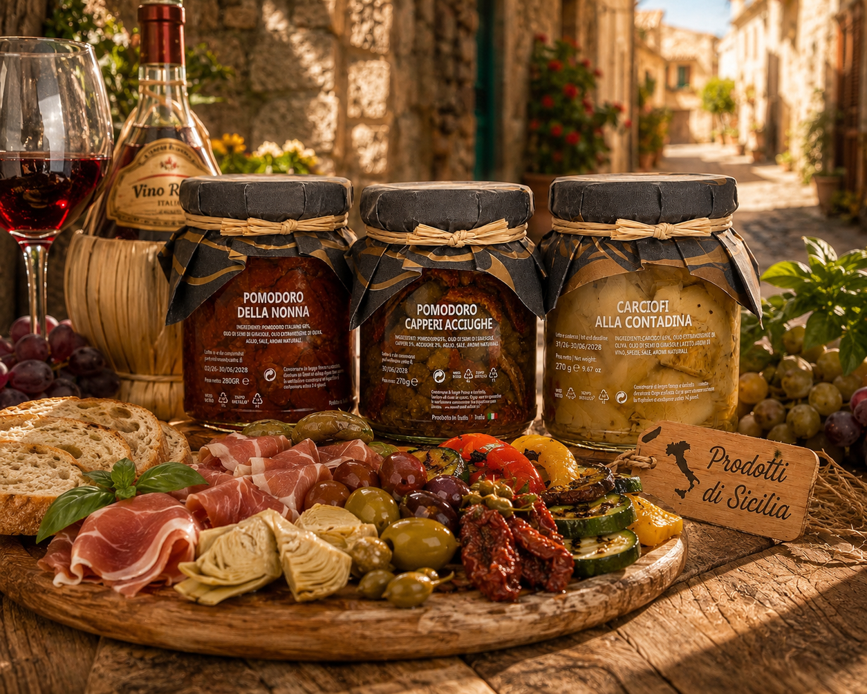 Sizilianische Antipasti 270g – Artischocken, Pomodori & mediterrane Feinkost aus Italien