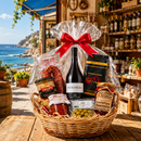 Italienischer Geschenkkorb mit Rotwein, Salami, Pasta und Feinkost – Geschenkidee aus Italien online kaufen